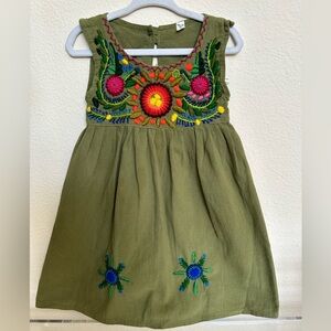 Gorgeous Handmade Mexican Embroidery Detailed Dress